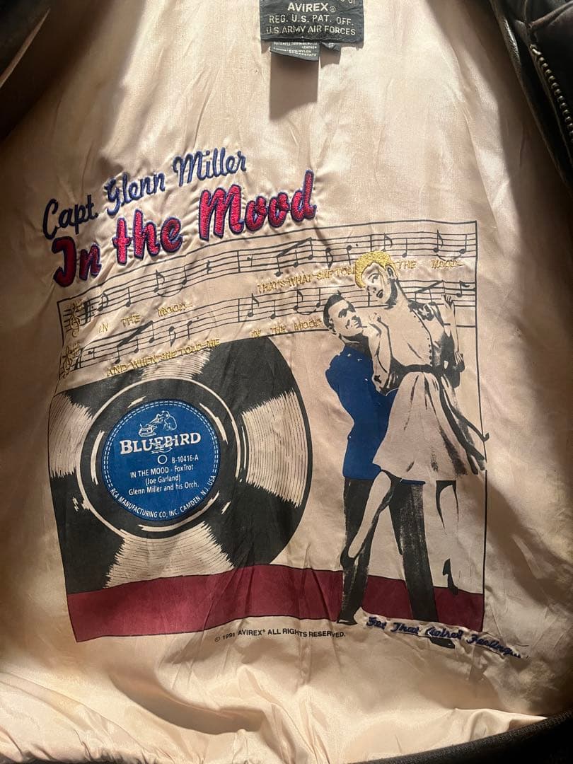 J*Y様 AVIREX　　レザー ジャケット GLENN MILLER