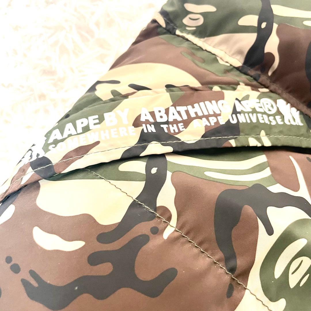 【タグ付き】A BATHING APE 迷彩 カモフラージュ ダウンベスト XL