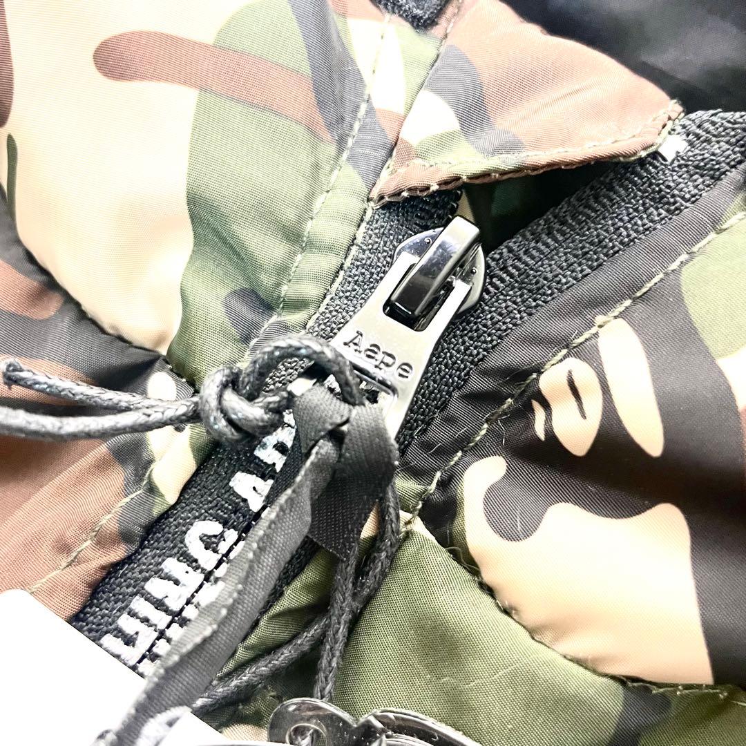 【タグ付き】A BATHING APE 迷彩 カモフラージュ ダウンベスト XL