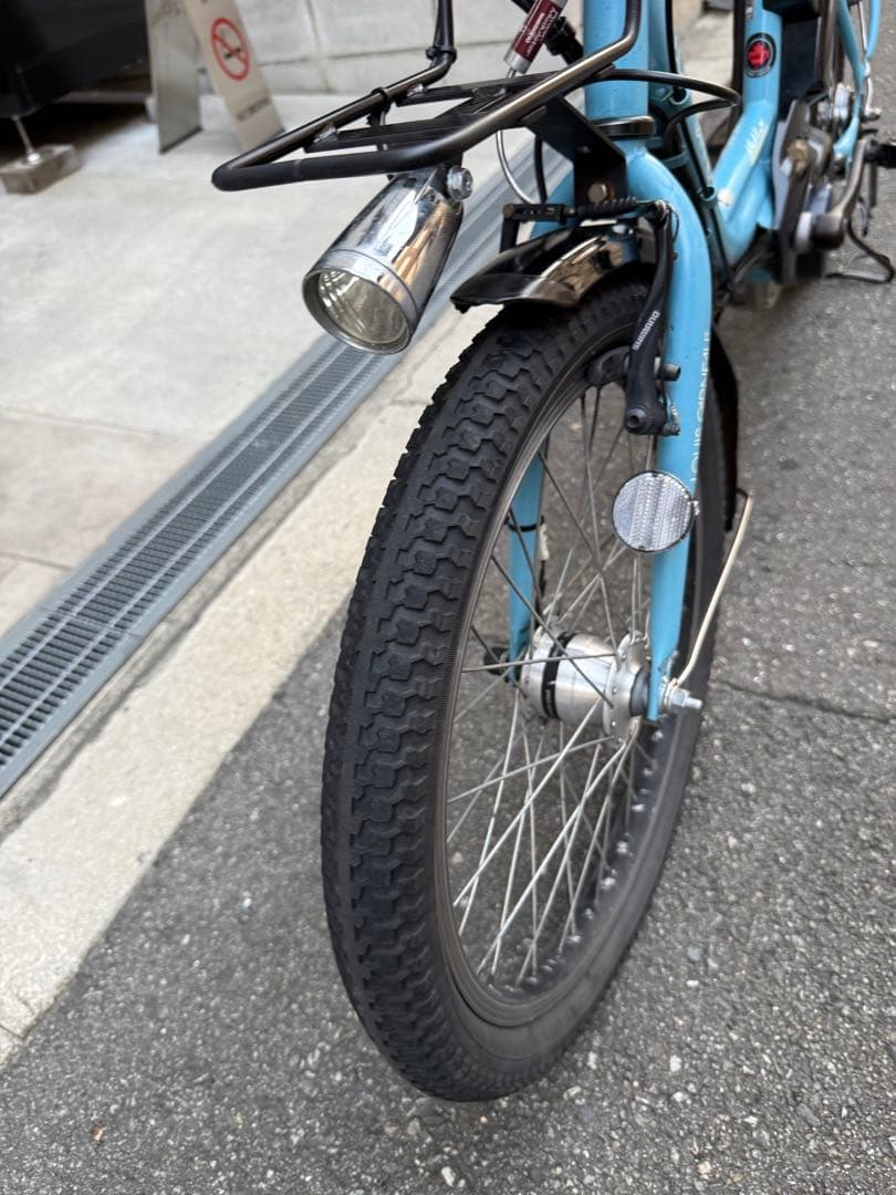 大阪府　パナソニック　 電動アシスト自転車 水色