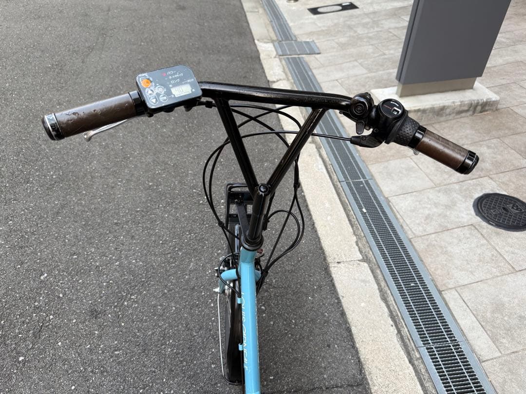 大阪府　パナソニック　 電動アシスト自転車 水色