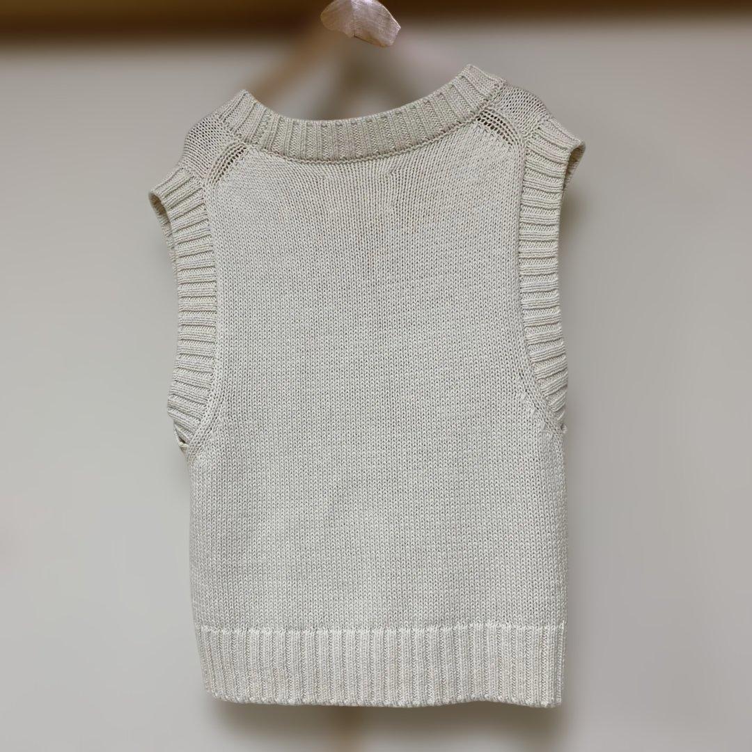 美品【MHL】2024SS コットンリネン　ベスト