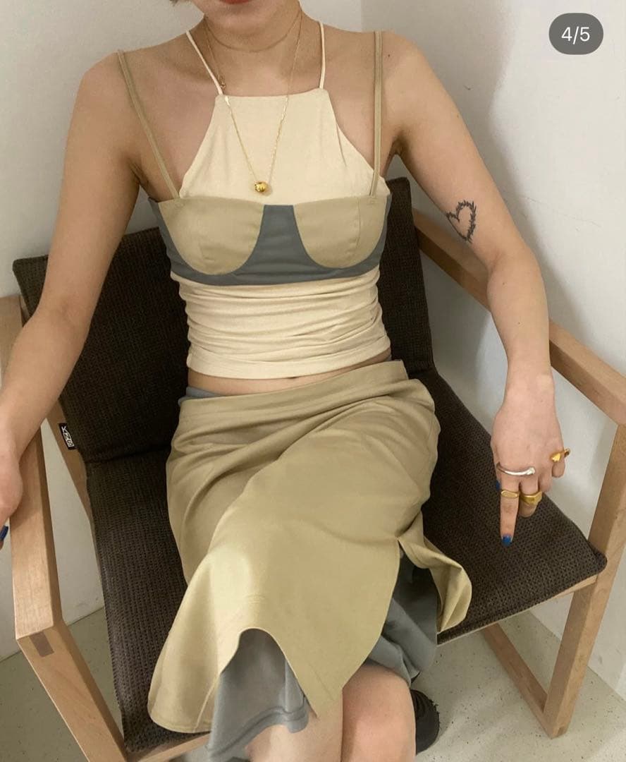 トップス Little Suzie sheer Switching Bra Top