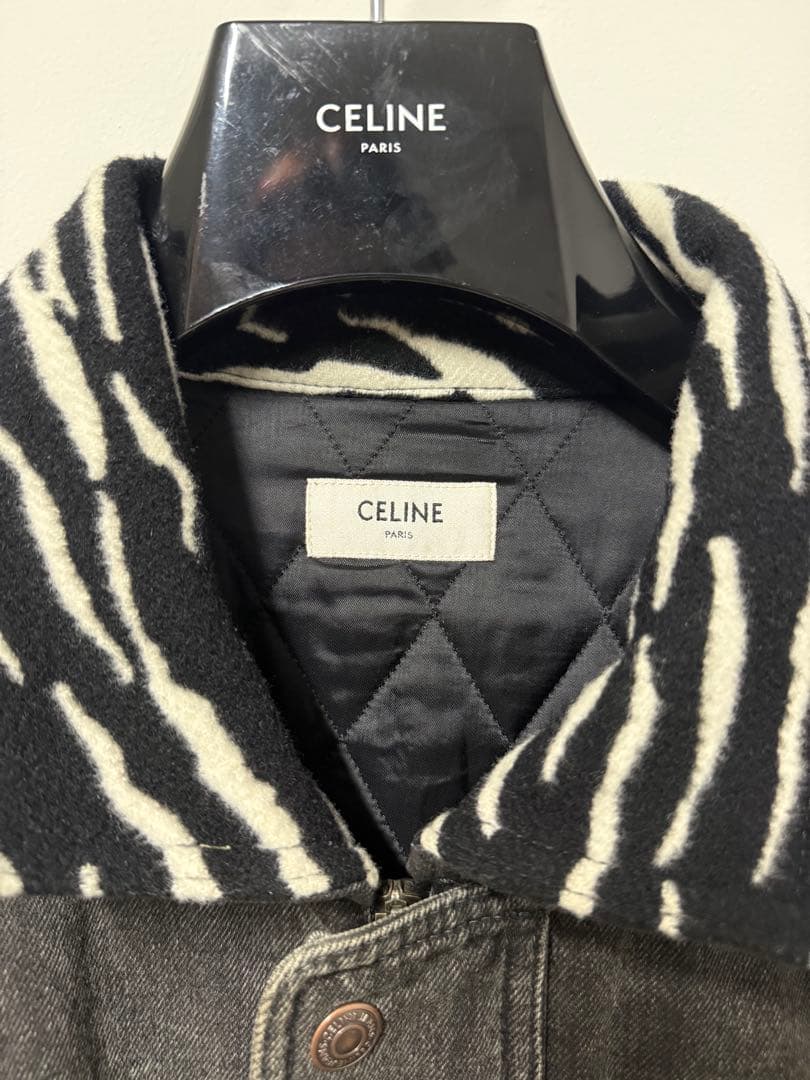 【美品】エディ期CELINE セリーヌ 21AW ゼブラ デニムジャケット