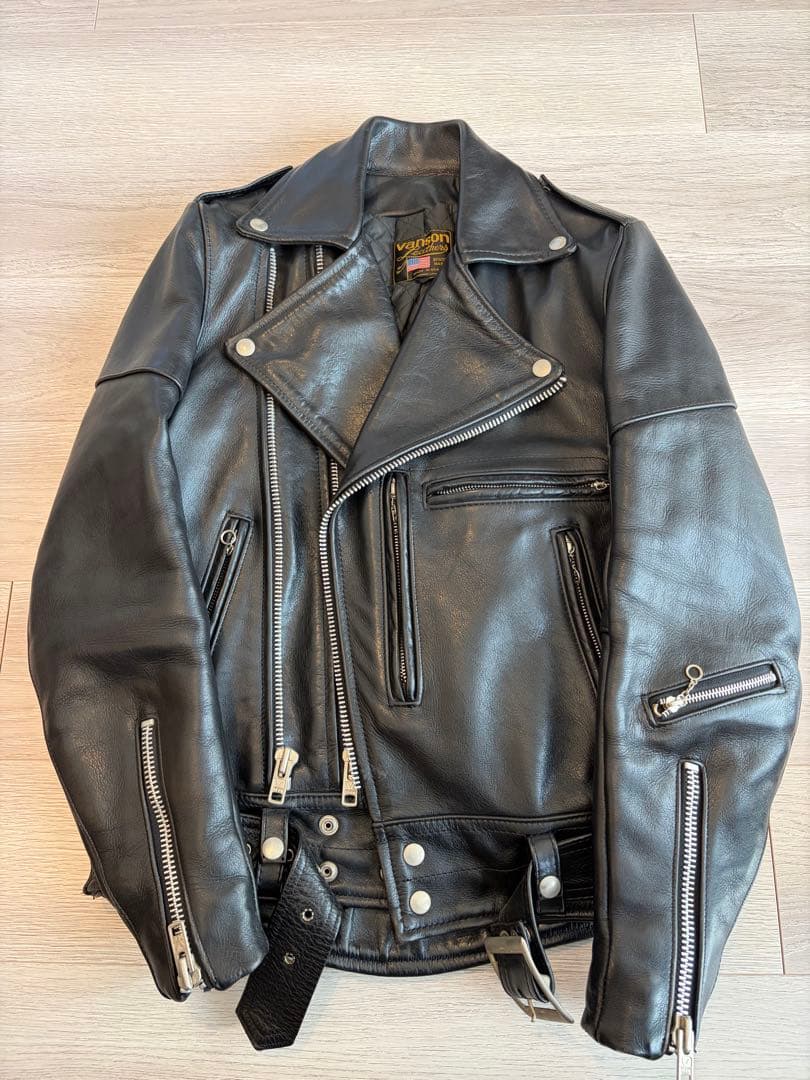 VANSON バンソン ダブルライダース レザージャケット USA製 サイズ34
