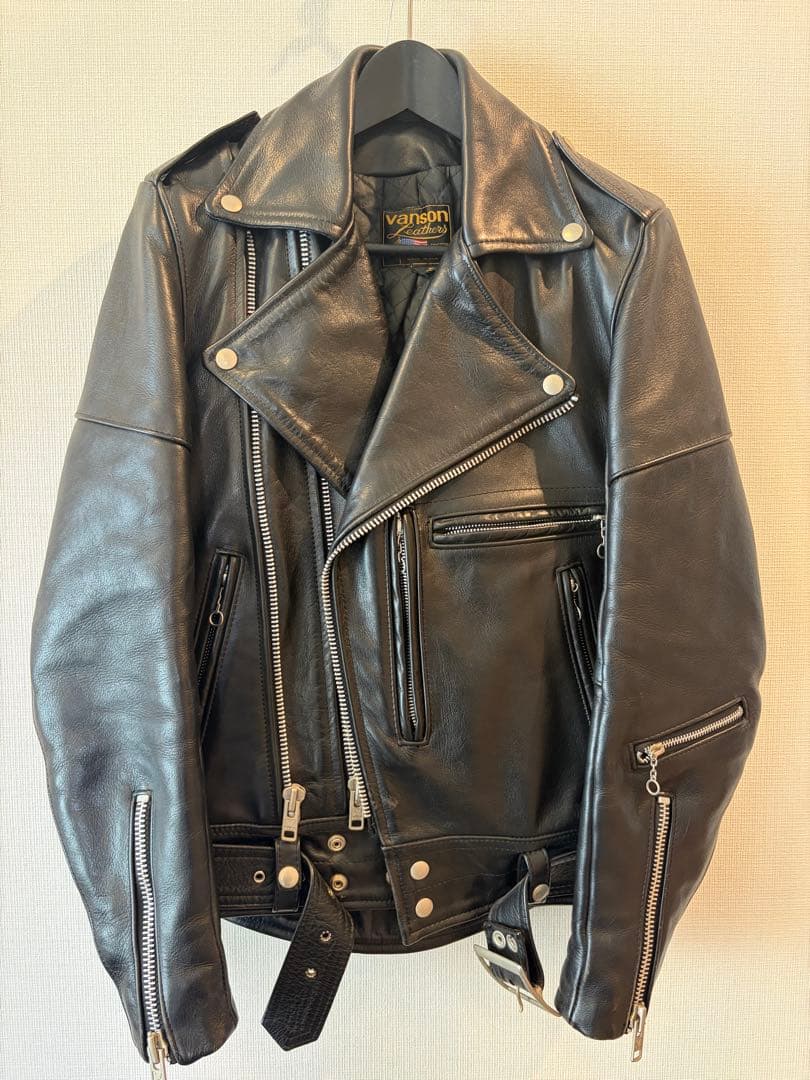 VANSON バンソン ダブルライダース レザージャケット USA製 サイズ34