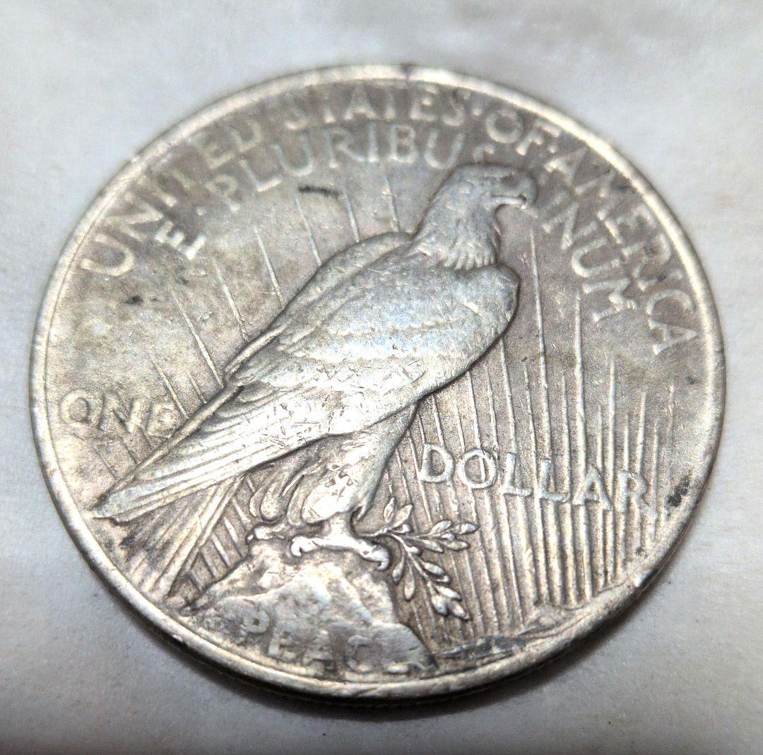 1922年 アメリカ ピースダラー銀貨 1枚 銀90% セール！
