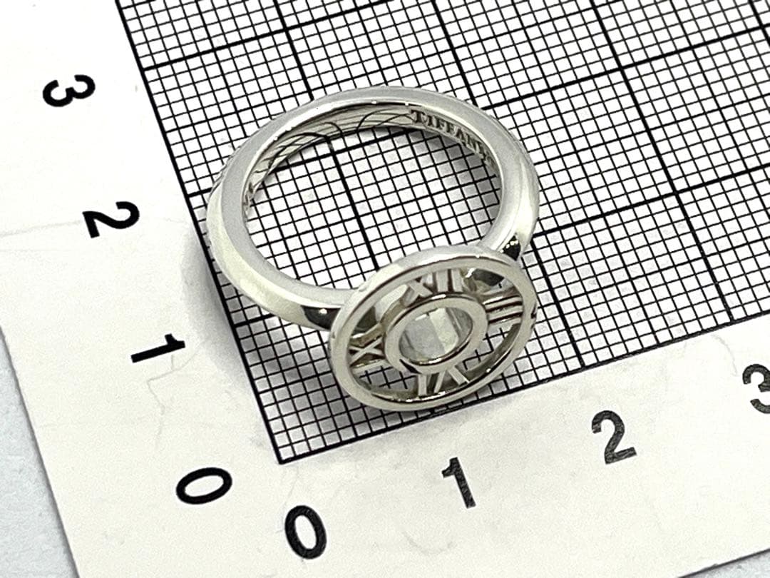 h583 超美品　ティファニー　アトラス　オープン　メダリオン　リング　約10号