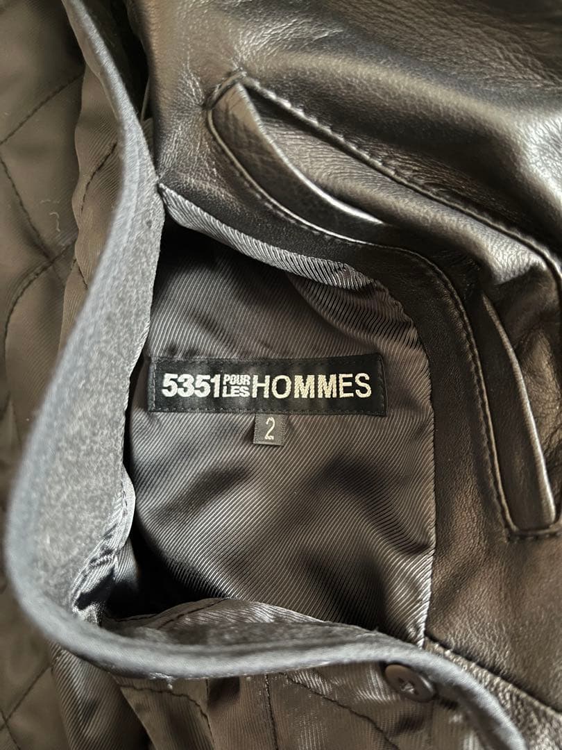 5351POUR LES HOMMES ラムレザージャケット