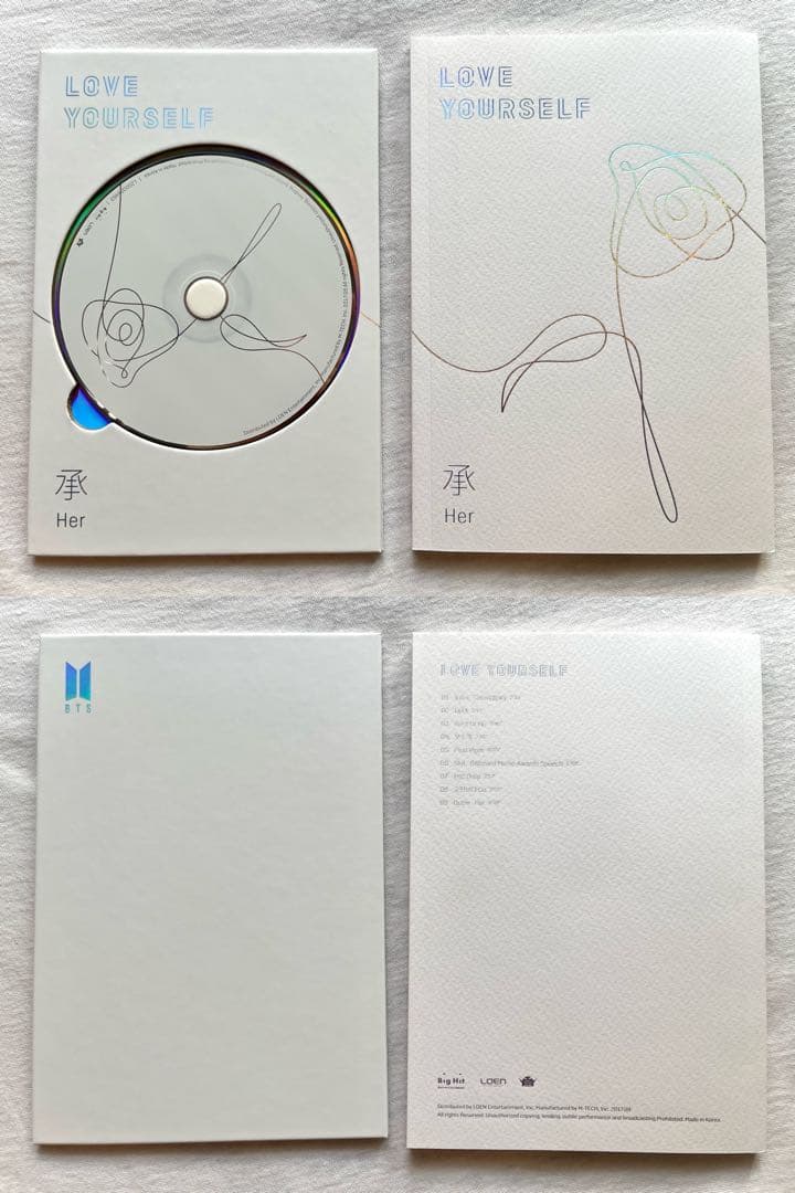 【未使用】 BTS「LOVE YOURSELF 承 'Her'」4形態セット
