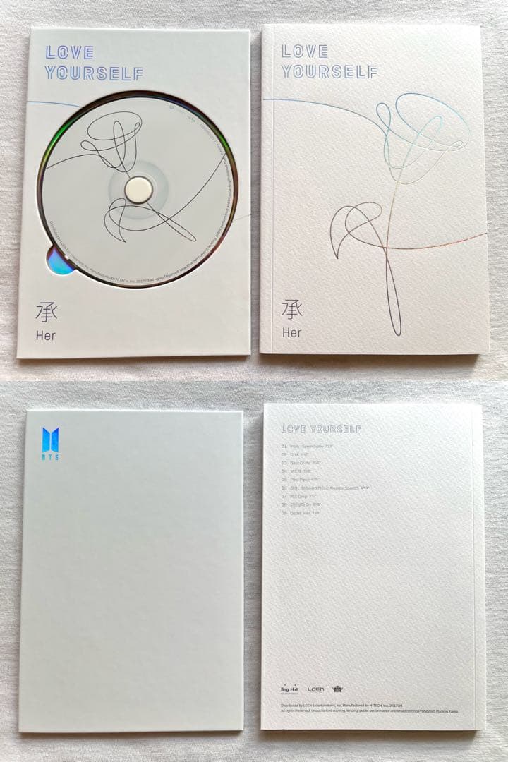 【未使用】 BTS「LOVE YOURSELF 承 'Her'」4形態セット