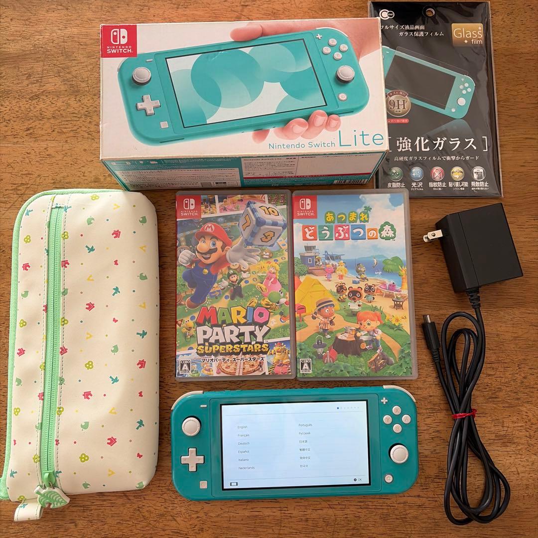 Nintendo Switch Lite ターコイズ 本体 どうぶつの森 セット