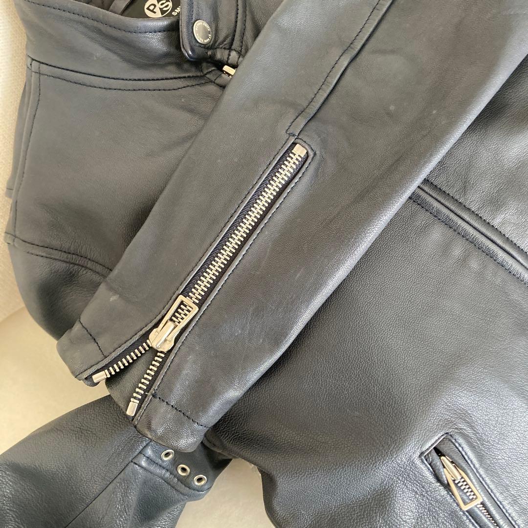 PS PAUL SMITH 本革 シングルライダースジャケットメンズS