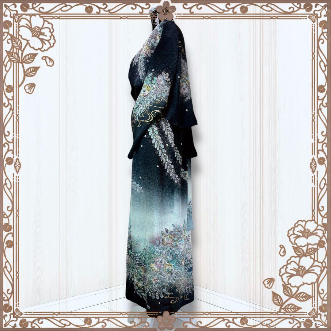 ふぅ☆　着物リメイクワンピース　訪問着　ドレス　辻が花　ボレロ付き　リピ割