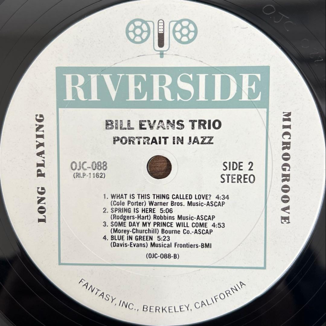【LP/US盤】Bill Evans / Portrait In Jazz