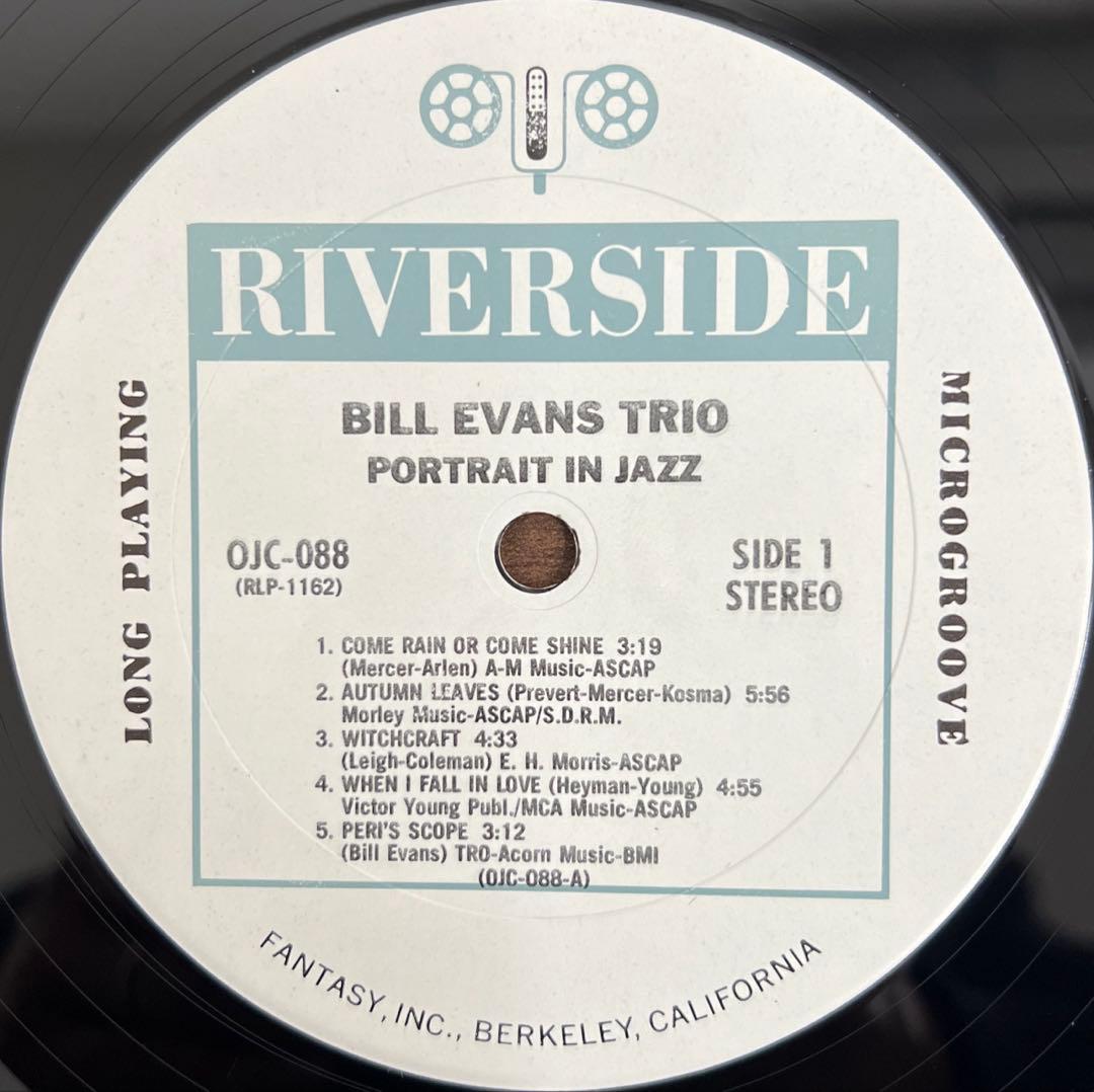 【LP/US盤】Bill Evans / Portrait In Jazz