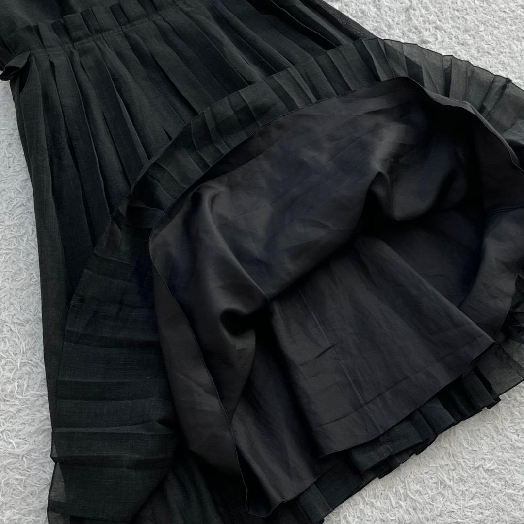 美品✨デイジーリンフォクシー ワンピース フレア プリーツ タック 洗える 38