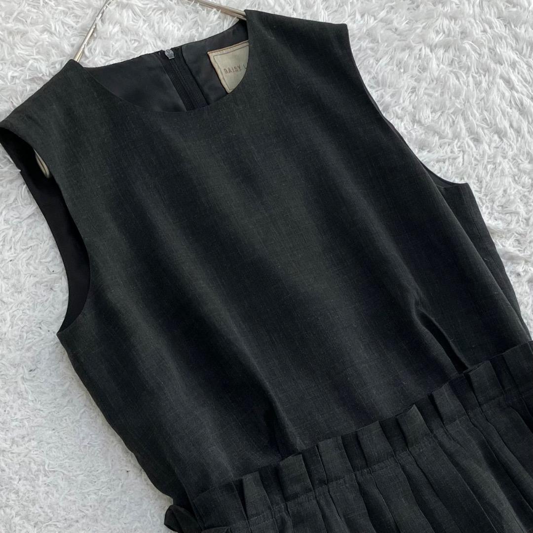 美品✨デイジーリンフォクシー ワンピース フレア プリーツ タック 洗える 38