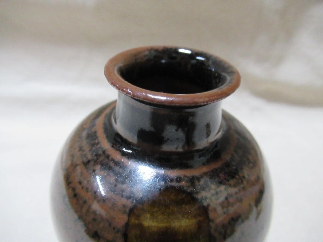 松本鐵山造　大名物写　利休丸壺茶入　共箱