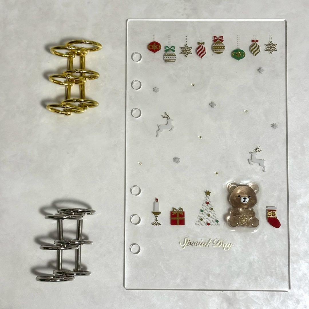 ✨莉音✨A6 アクリルレジンバインダー　リング付き　韓国　貯金×2セット