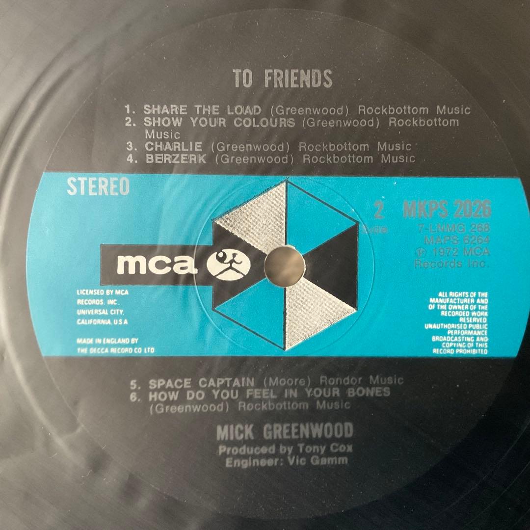 洋楽 MICK GREENWOOD