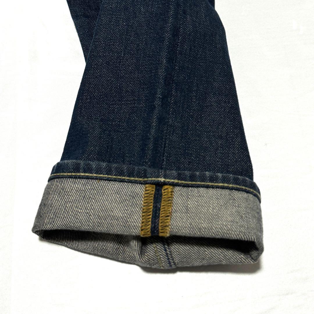 visvim 03R ストレートデニム 日本製 濃紺W30L30上質鹿革パッチ