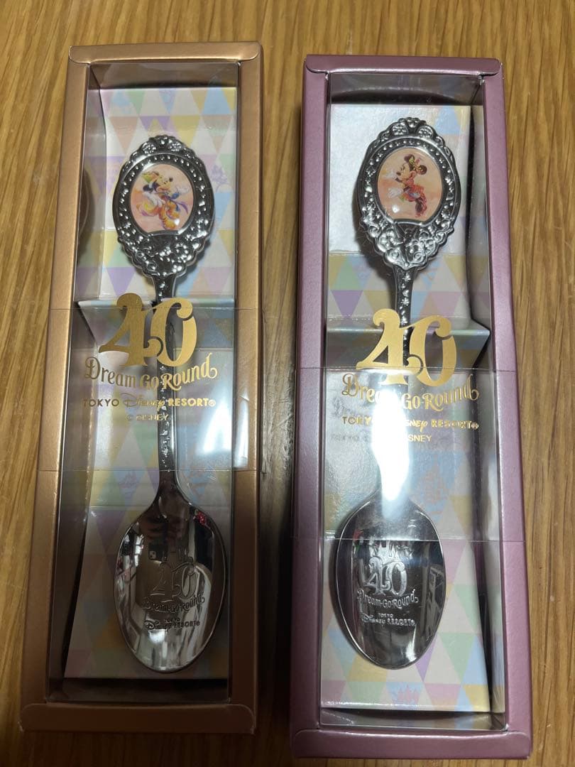 新品　ディズニー　40周年　スーベニアスプーン　ミニーちゃんとミッキーマウス