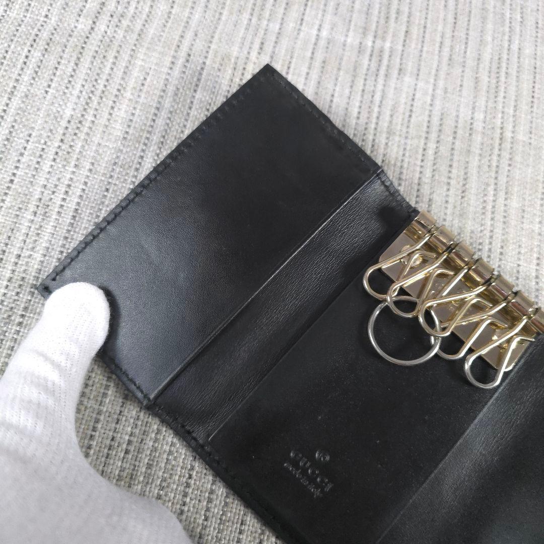 極美品　GUCCI　グッチ　グッチシマ　6連　キーケース　レザー　マーモント