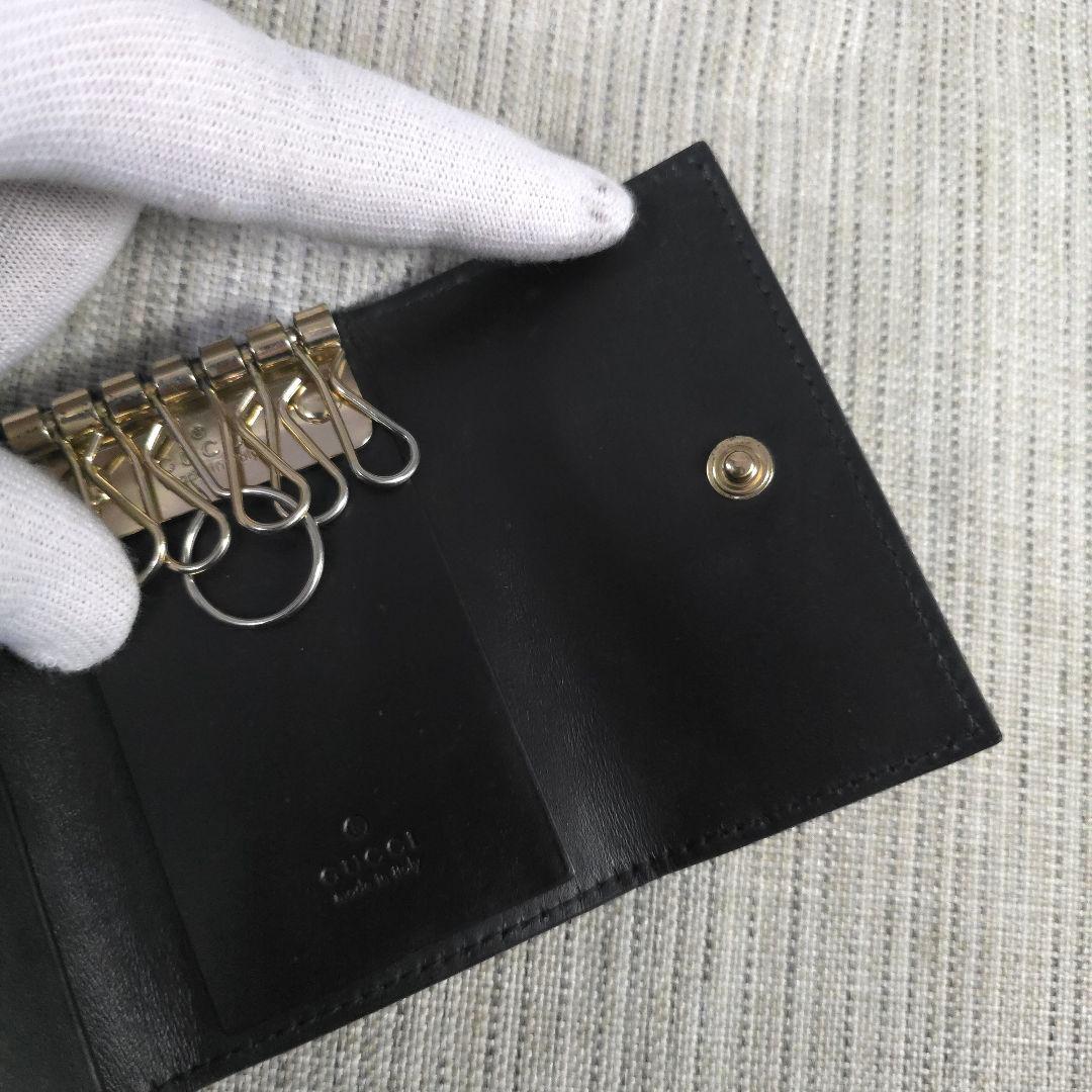極美品　GUCCI　グッチ　グッチシマ　6連　キーケース　レザー　マーモント