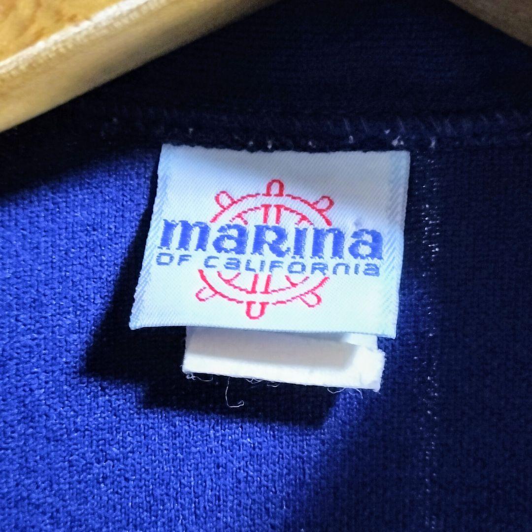 marina of california ヴィンテージ 爽 マリン シャツ 紺