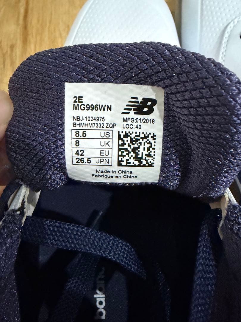 新品　New Balance 996 ゴルフシューズ ホワイト/ネイビー