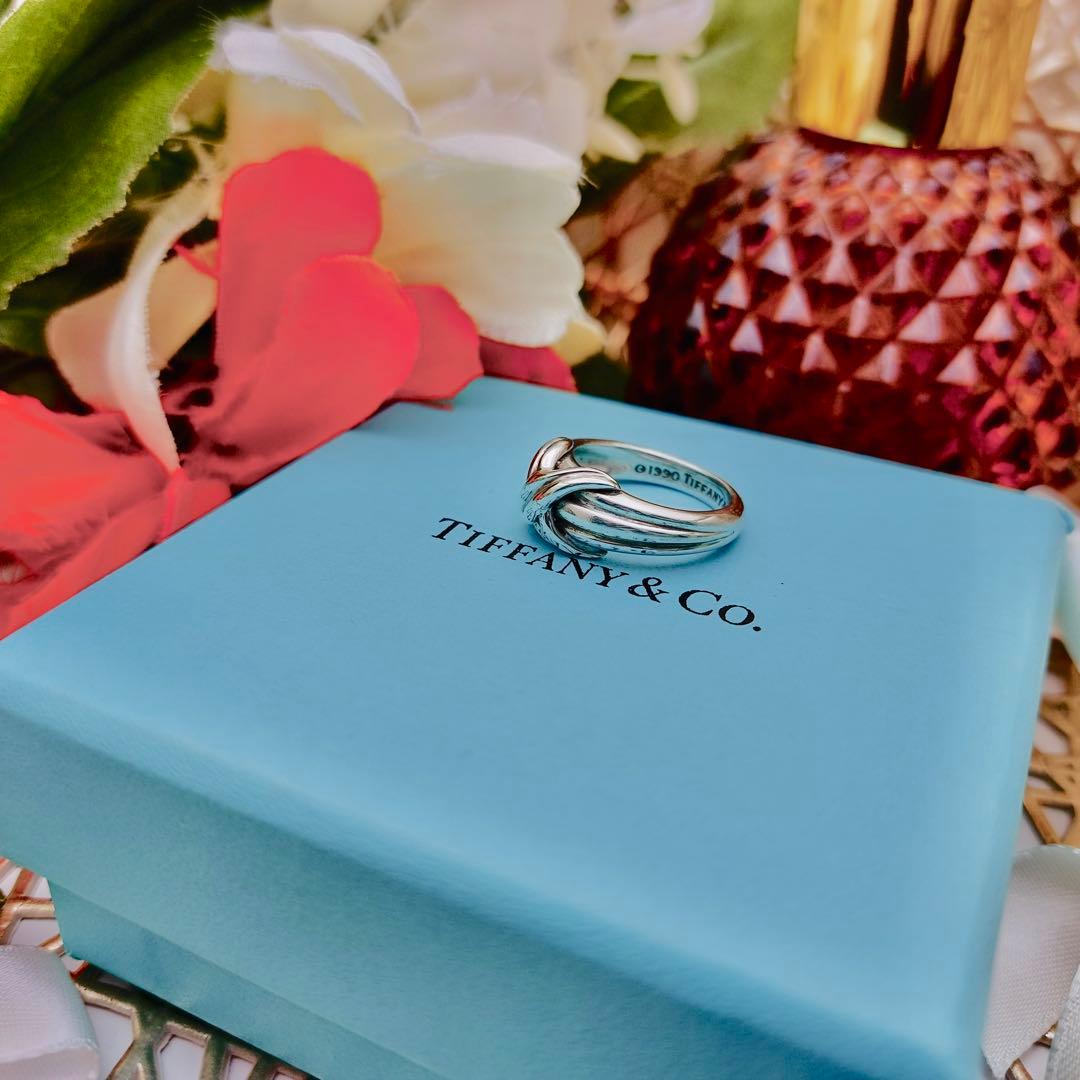 【美品】Tiffany ティファニーシグネチャーリング 指輪 9号