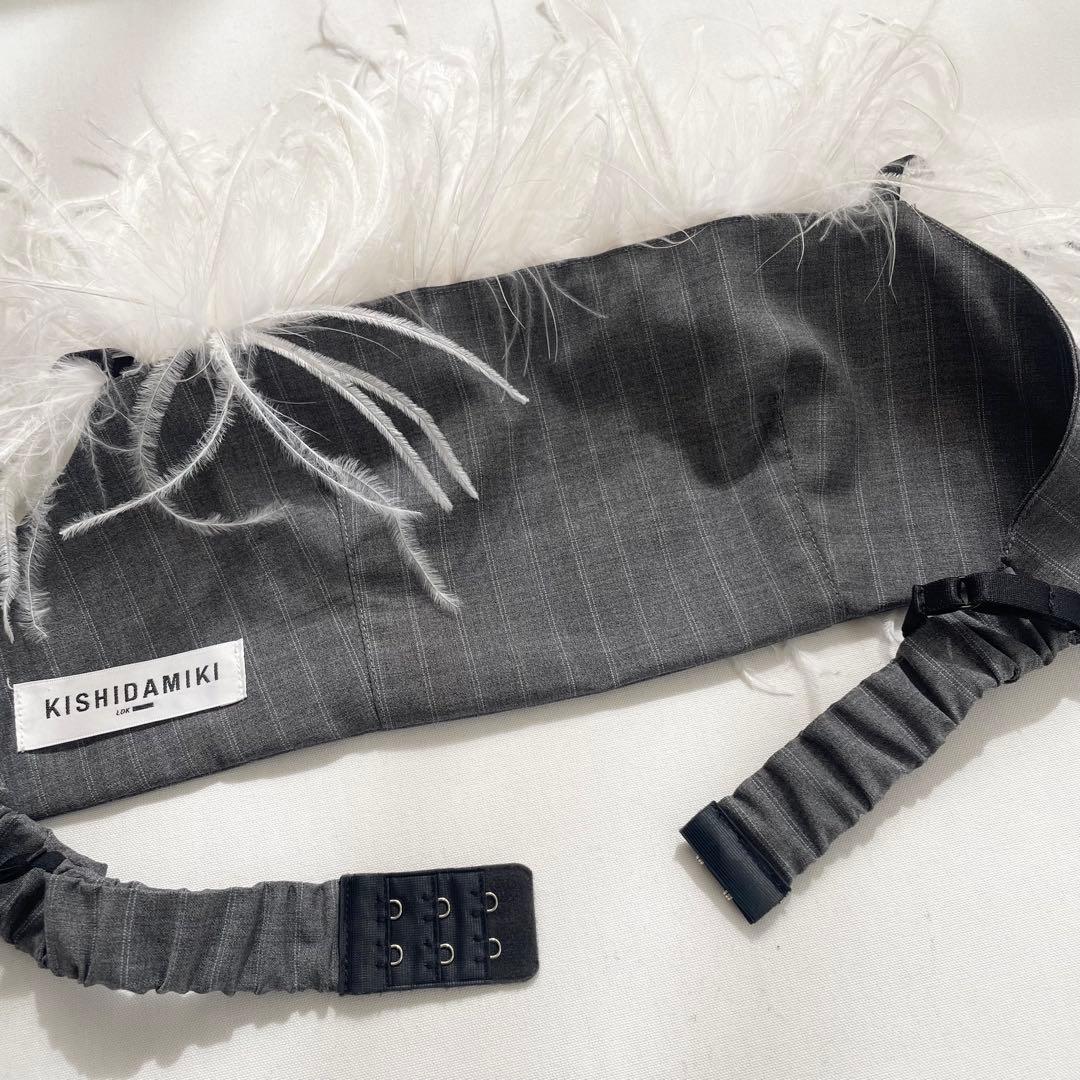 トップス KISHIDAMIKI - ostrich feather bra(WHITE)