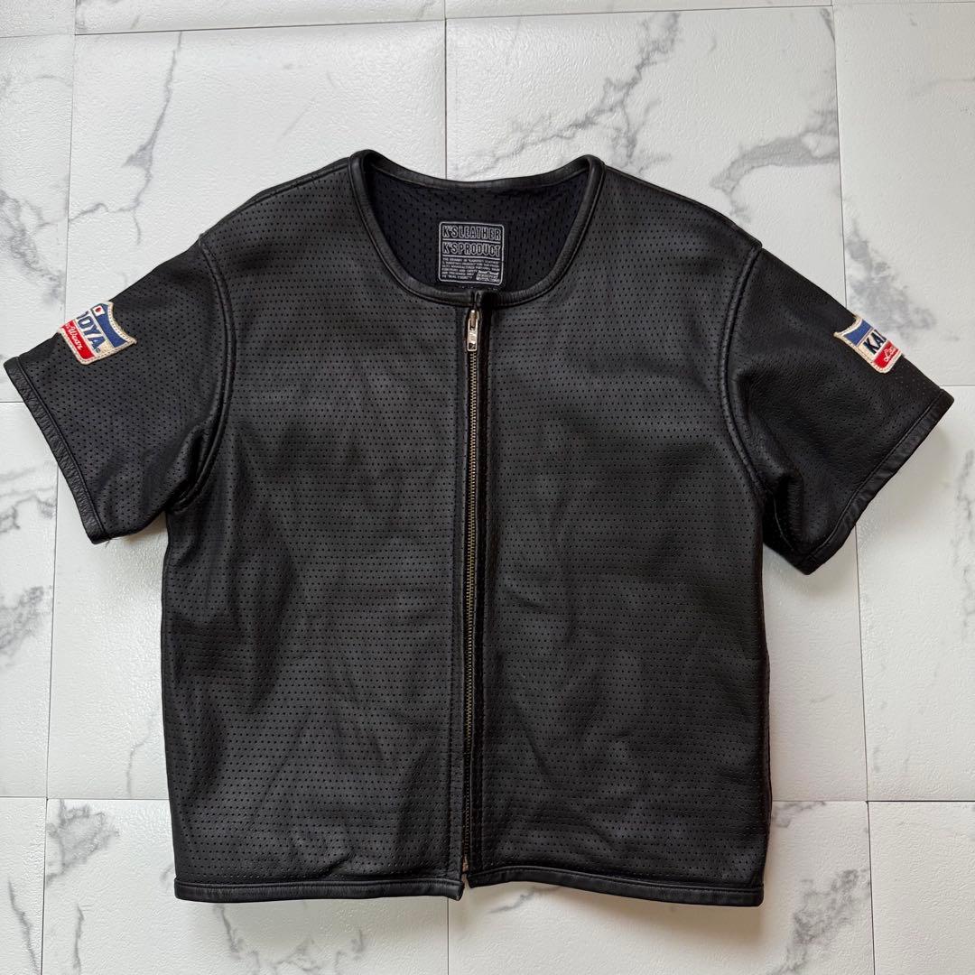 Fish750jp KADOYA カドヤ 本革 牛革 パンチング レザー
