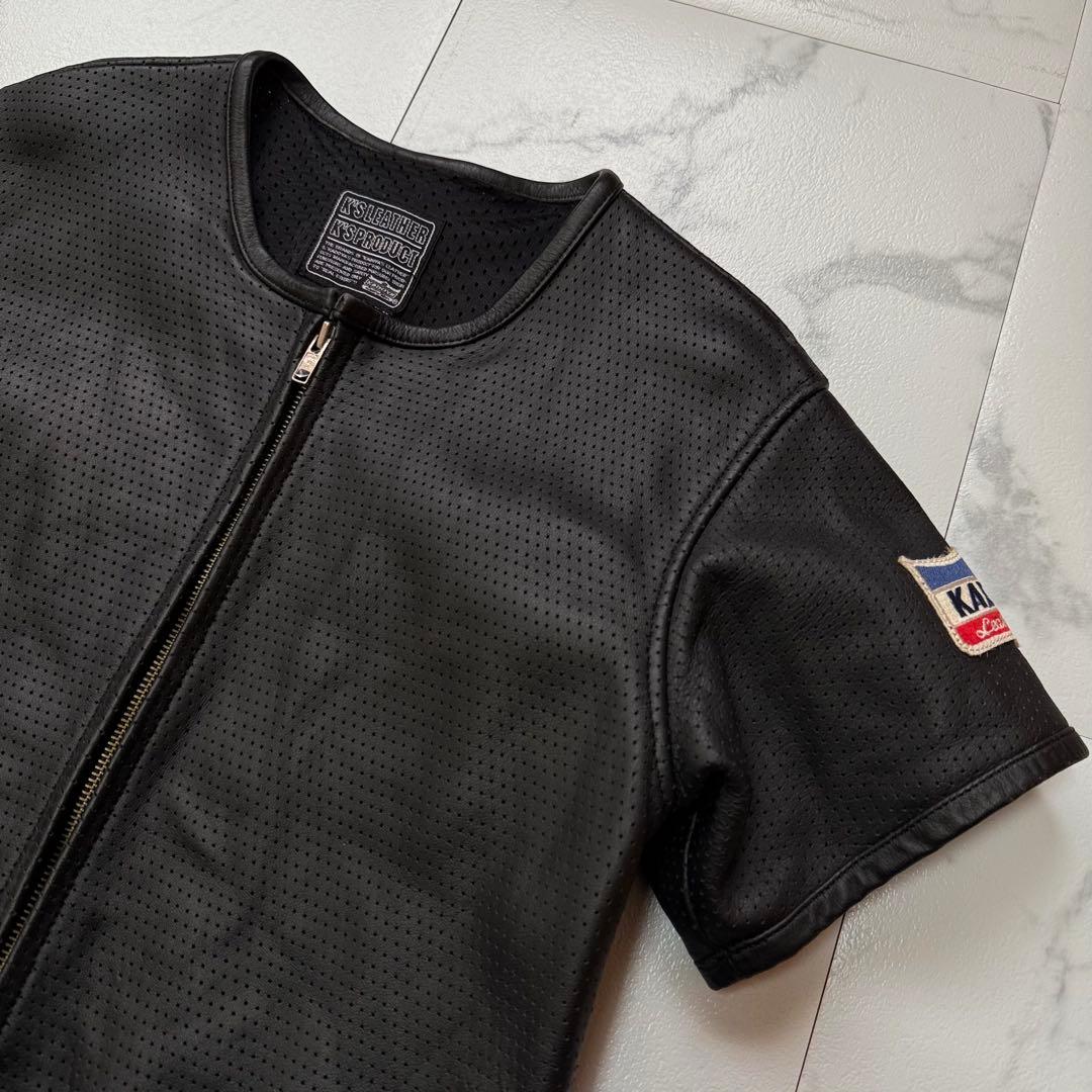 Fish750jp KADOYA カドヤ 本革 牛革 パンチング レザー