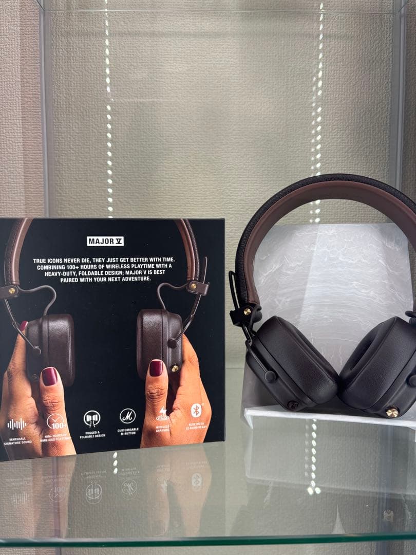 美品　Marshall ワイヤレスオンイヤーヘッドホン Major V ブラウン