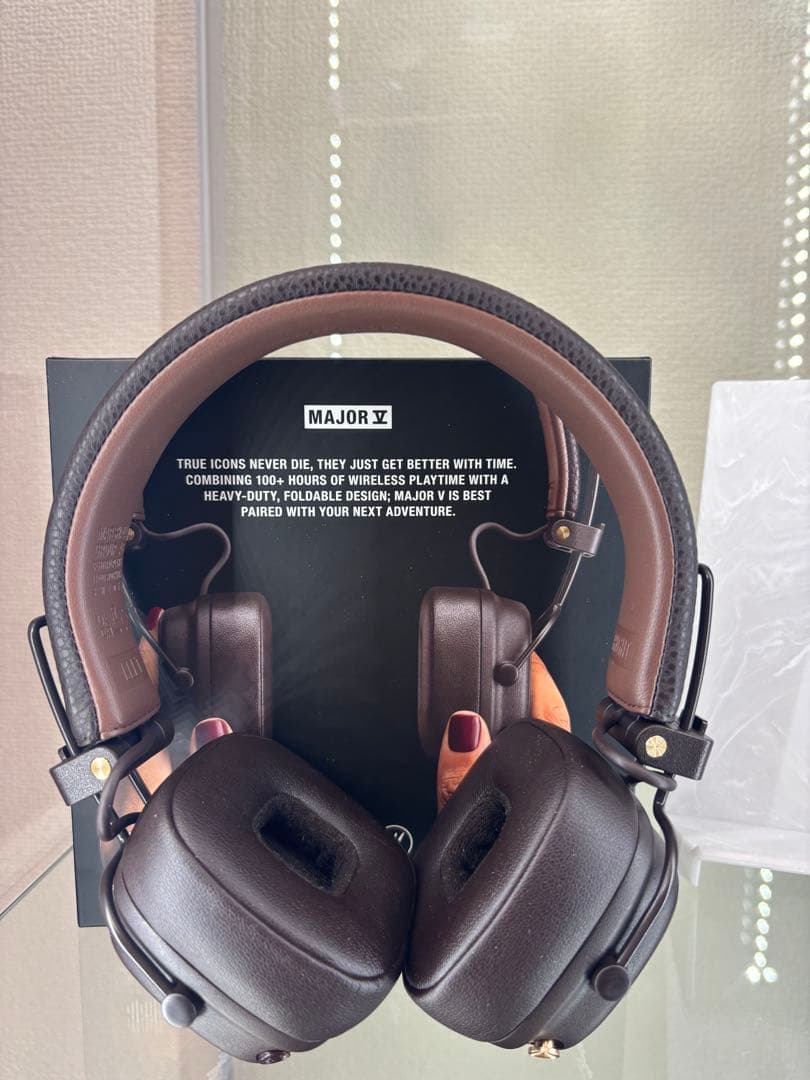 美品　Marshall ワイヤレスオンイヤーヘッドホン Major V ブラウン