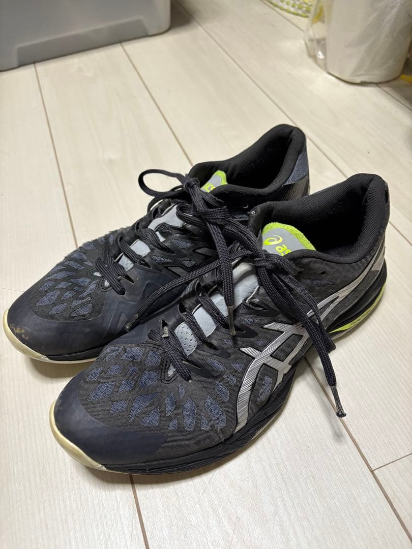 ASICS バレーボールシューズ ブラック/グレー/ライム　27.0