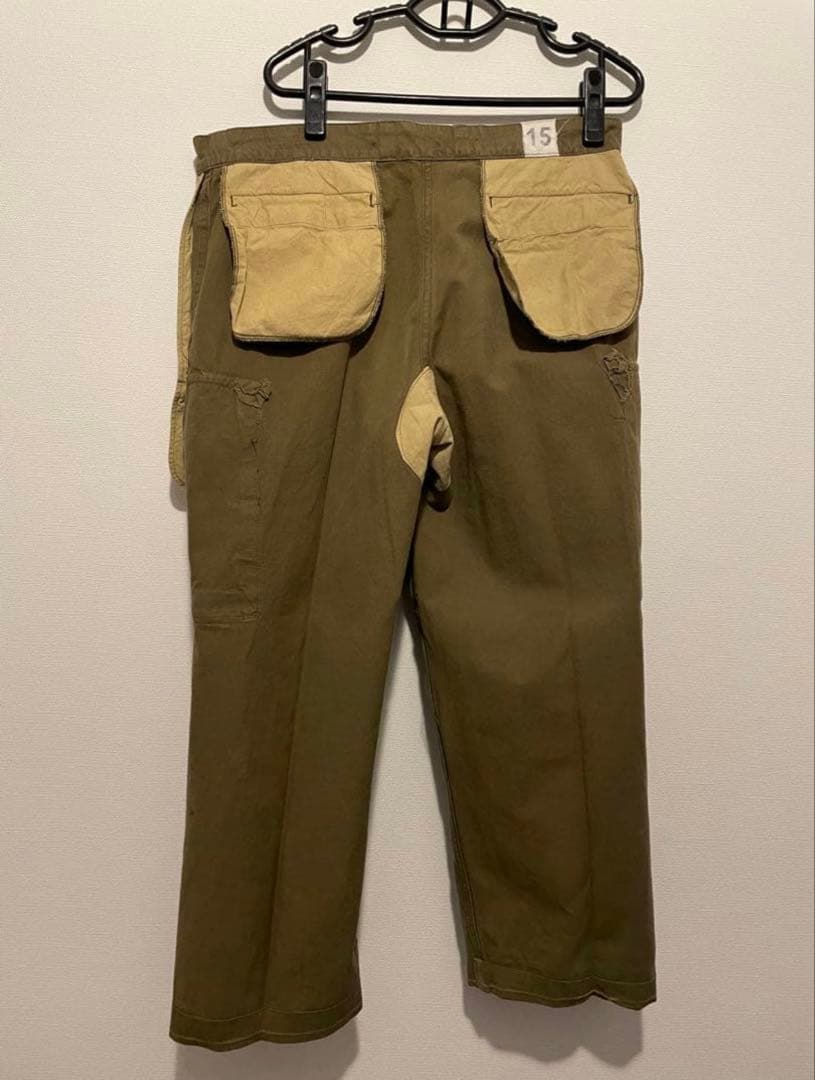 実物 フランス軍M47 後期 HBTカーゴパンツ サイズ15 ゴールデンサイズ