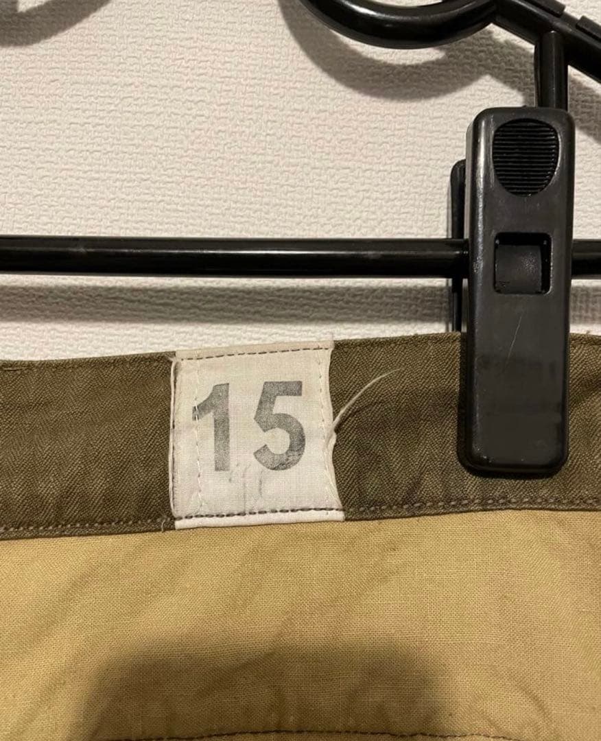 実物 フランス軍M47 後期 HBTカーゴパンツ サイズ15 ゴールデンサイズ