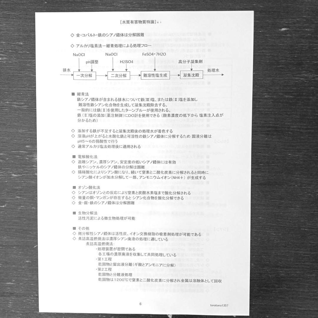 【これだけ合格ノート　水質２種】　公害防止管理者