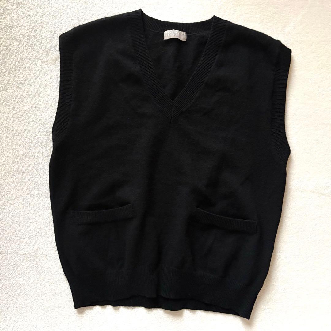 natu様商談中【マーガレットハウエル】カシミヤ混 ニットベスト ポケット付