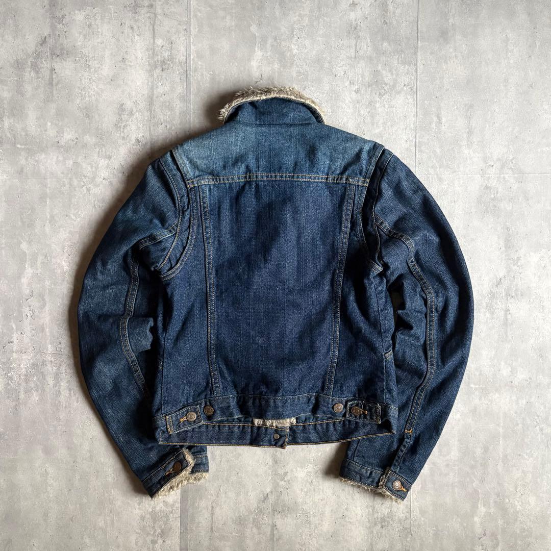 【00s Levi's】デニムジャケット　ボア　キルティング　メキシコ製　短丈