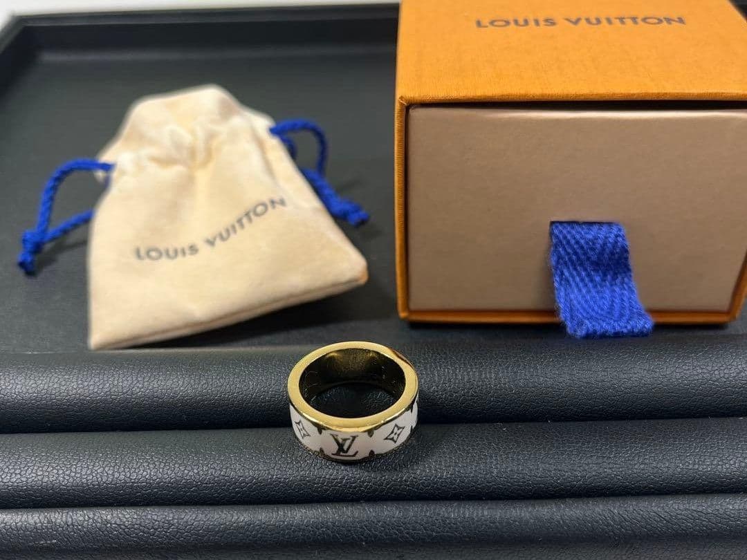 Louis Vuitton リング サイズS ゴールド/ホワイト