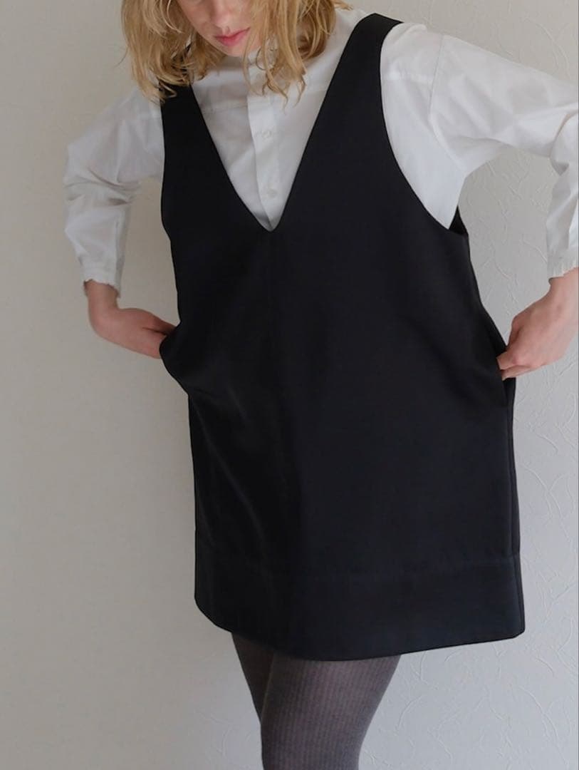 ワンピース ella_selectshop satin twill jumper skirt