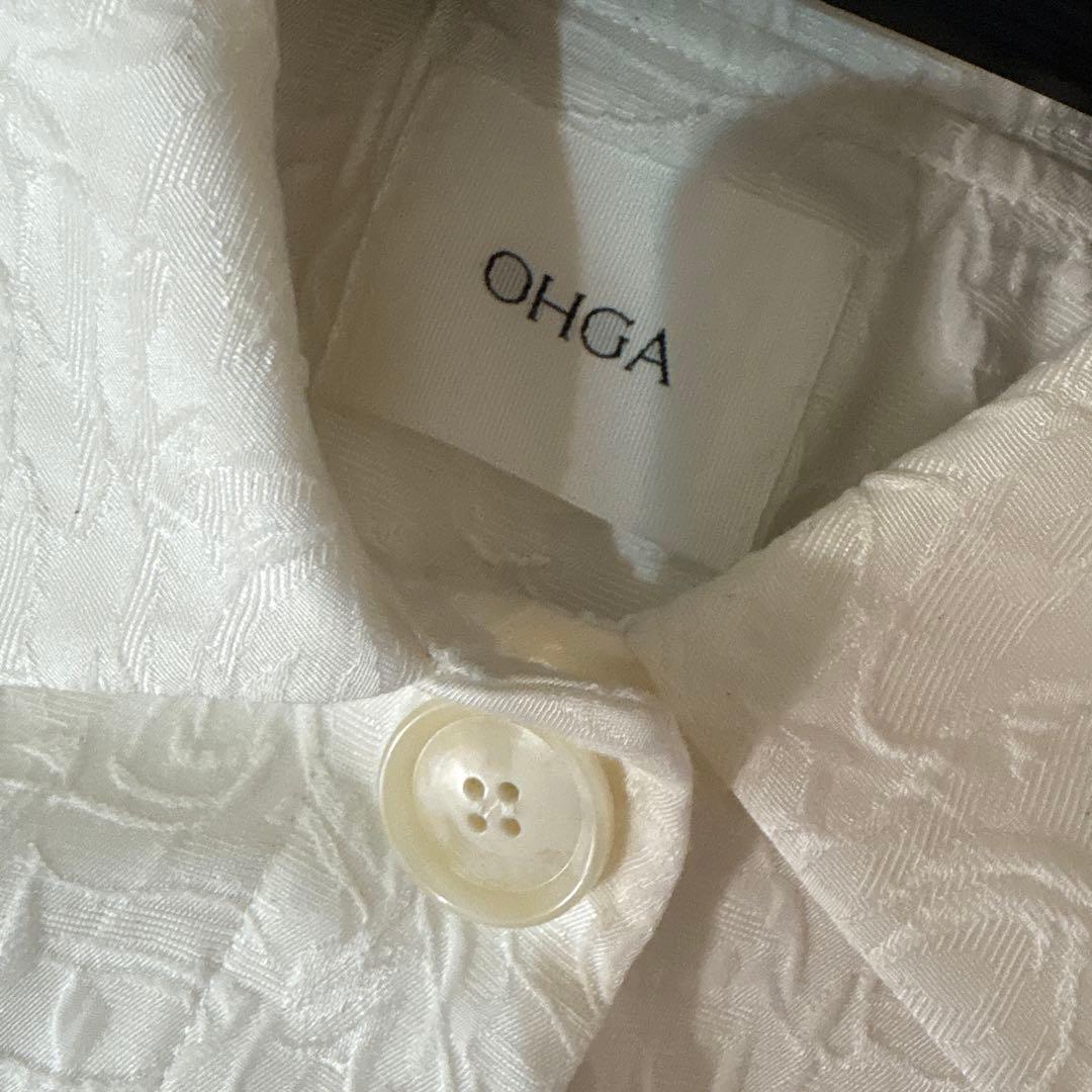 あ*か様 OHGA JACQUARD JACKET ホワイト