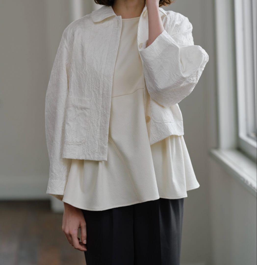 あ*か様 OHGA JACQUARD JACKET ホワイト