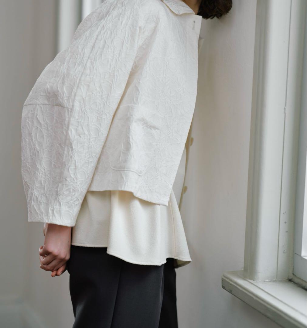 あ*か様 OHGA JACQUARD JACKET ホワイト
