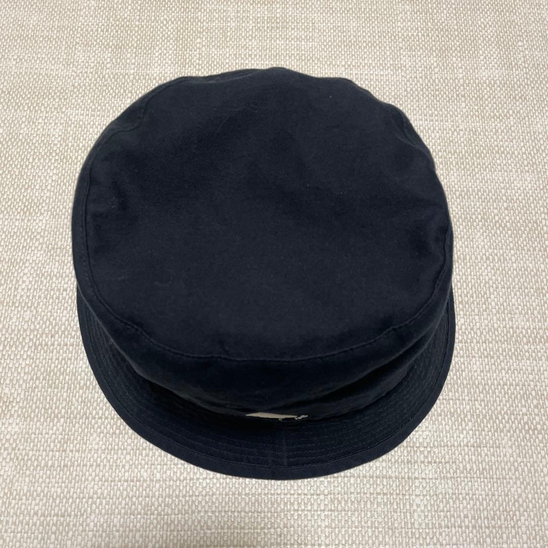 [美品]DESCENDANT ディセンダント ロゴバケットハット hat 黒