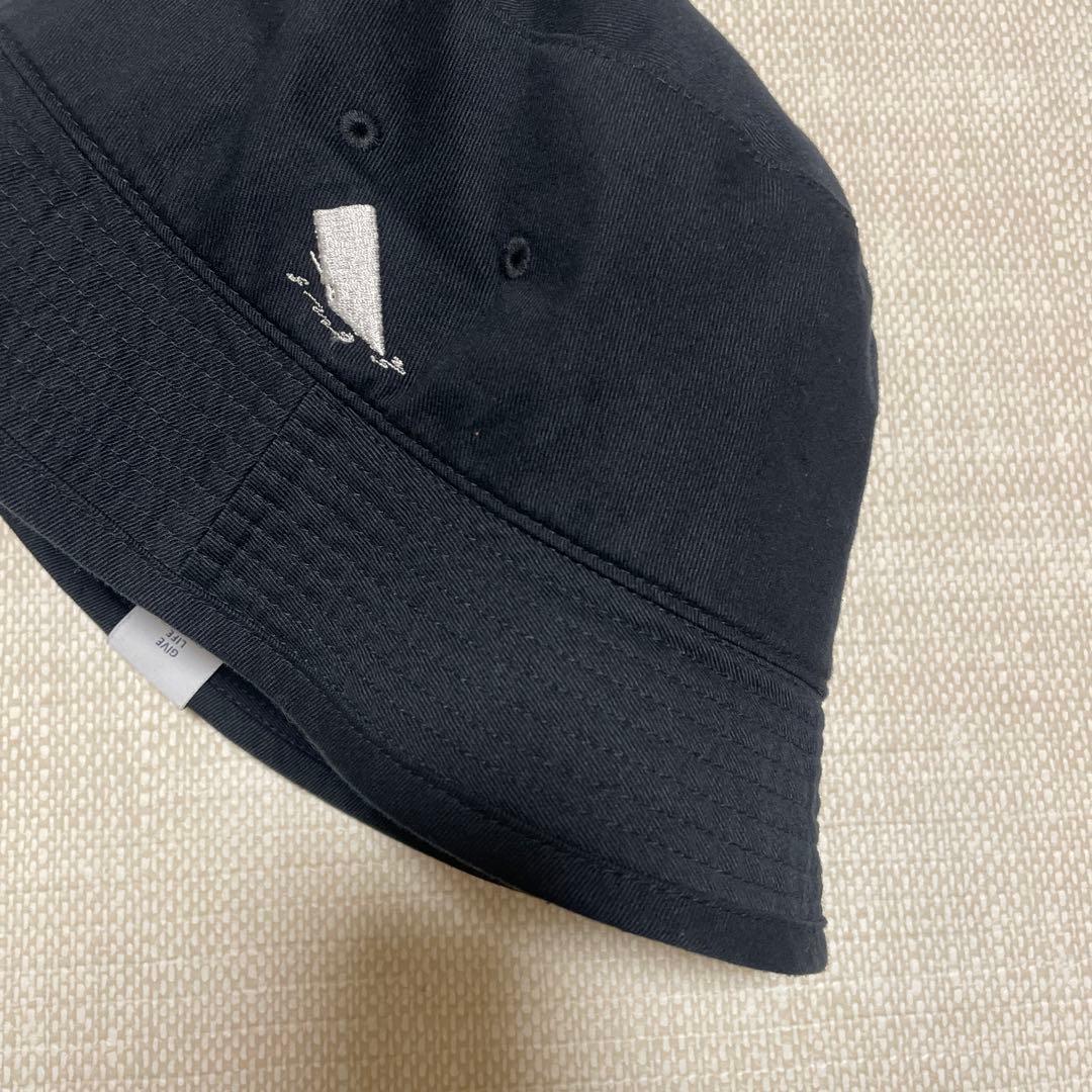 [美品]DESCENDANT ディセンダント ロゴバケットハット hat 黒
